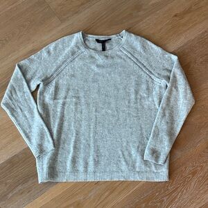 BCBGMaxAzria Light Gray Cashmere Women's Crewneck Sweater